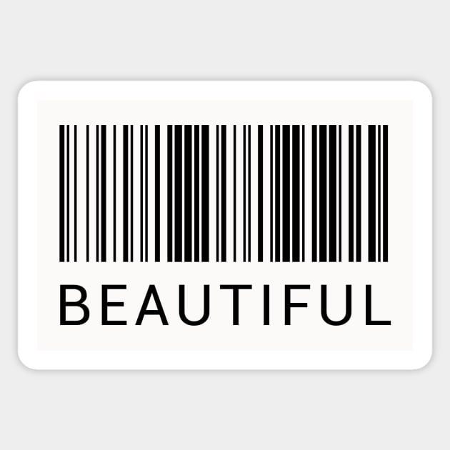 Beautiful Barcode Sticker by MunaNazzal